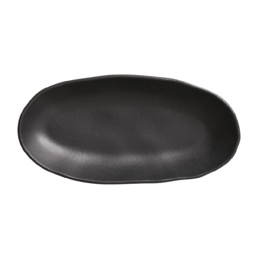 Porto Brasil 1441473901 12.6 Inch Deep Organic Platter Stoneware Matte Black Porto Brasil 1441473901 12.6 Inch Deep Organic Platter Stoneware Matte Black