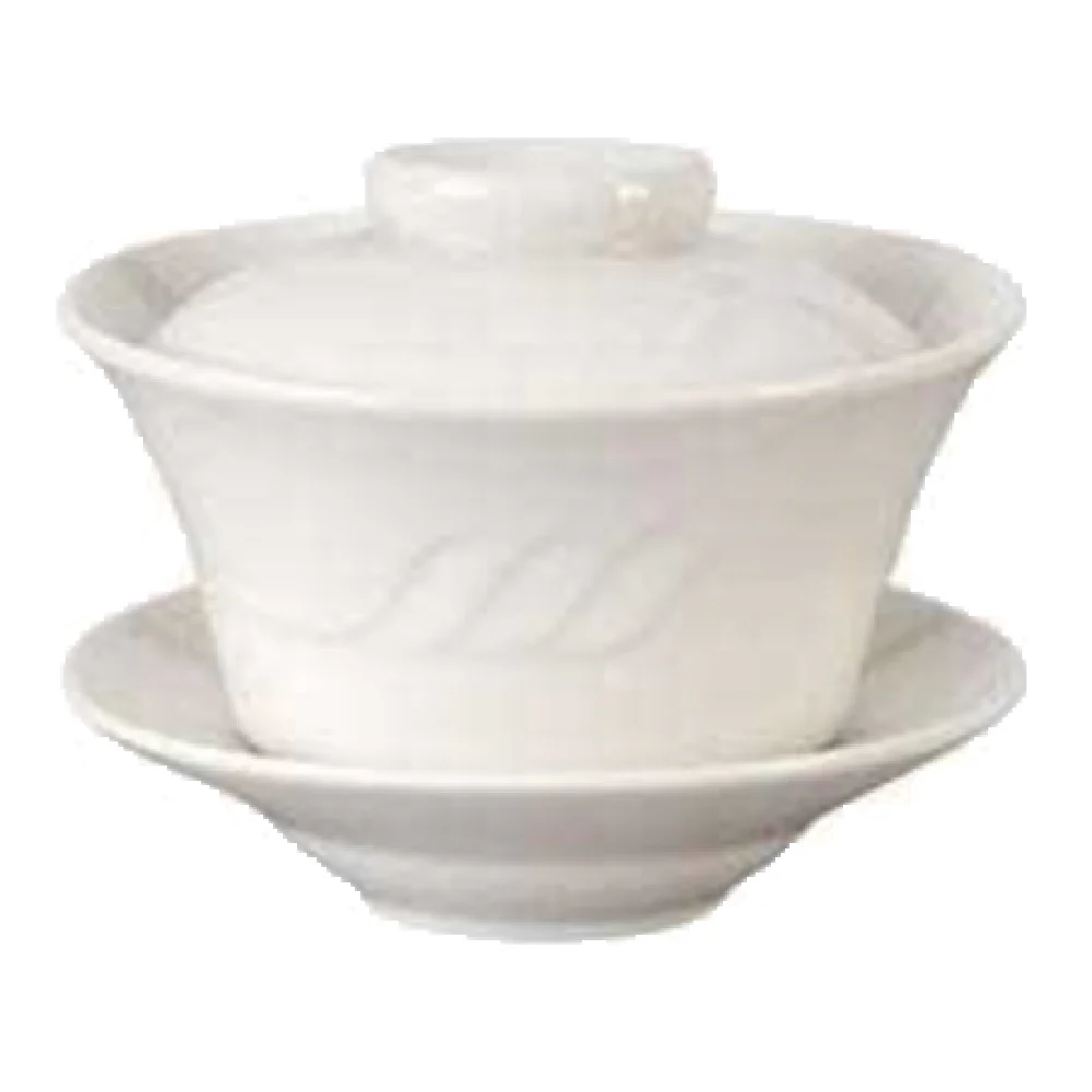 Vertex China SAU-T3 6 oz Cup White Vitrified China with Lid and Saucer