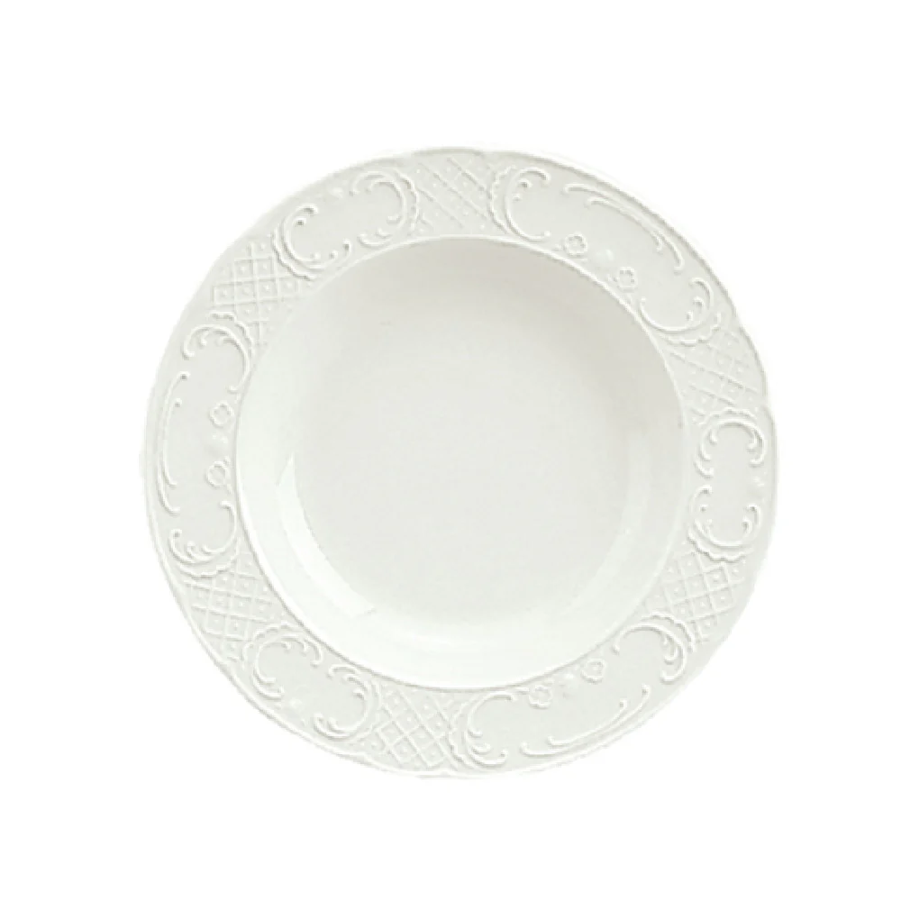 Libbey 9060120 9-1/2 Oz Round Deep Rim Soup Bowl Porcelain Marquis White