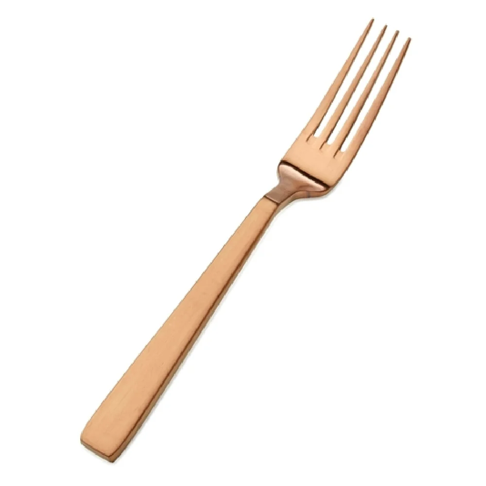 Bon Chef S3706RGM 8-1/8 Inch Roman Euro Dinner Fork Rose Gold Matte 18/10 Stainless Steel