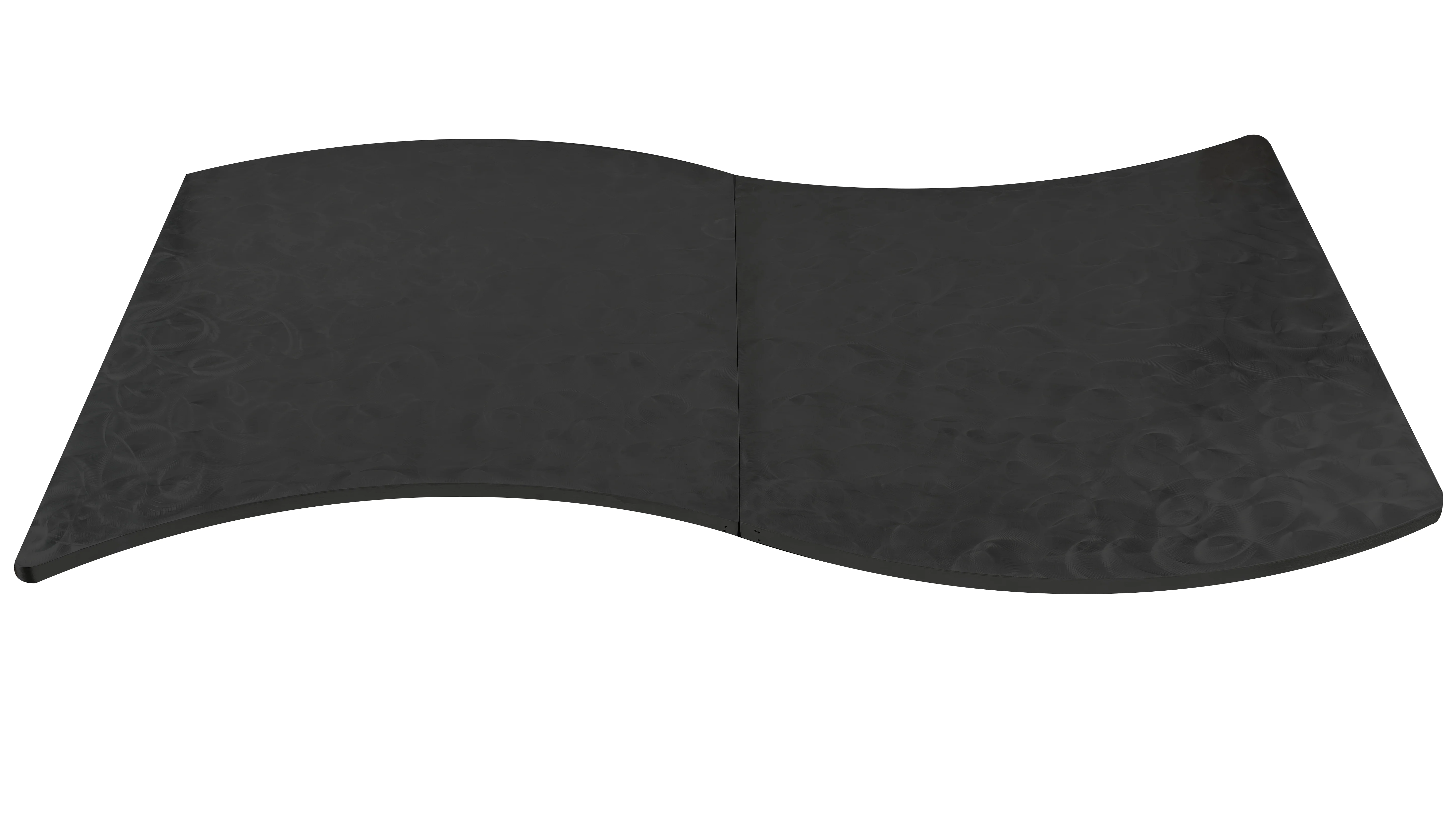 Tablecraft CWALS6RSATBK 72 Inch Table Cover 11 Gauge Aluminum Black Serpentine Tablecraft CWALS6RSATBK 72 Inch Table Cover 11 Gauge Aluminum Black Serpentine