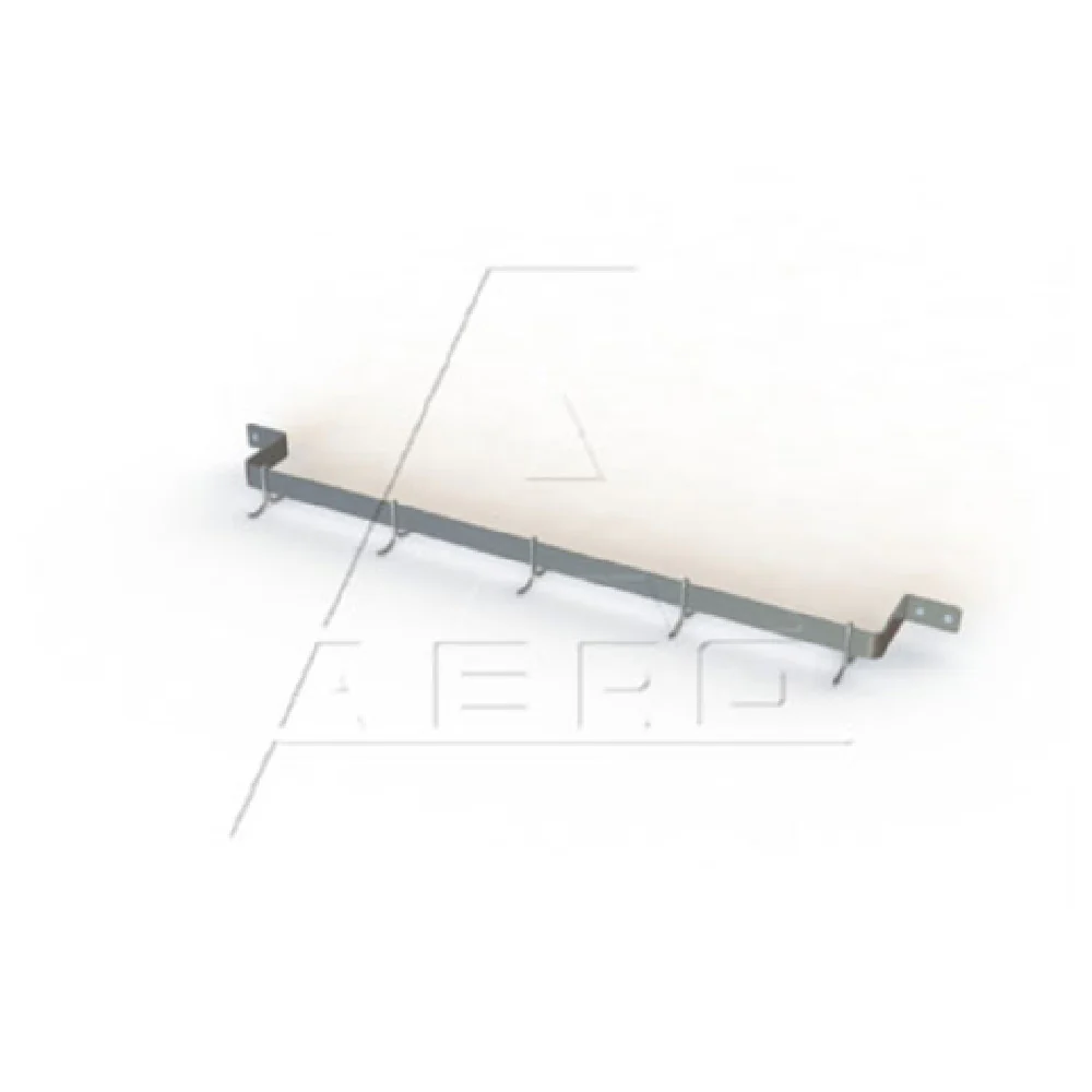 AERO Manufacturing SBSPR-36 36 Inch Wall Mounted Pot Rack with Double Pronged Hooks Stainless Steel