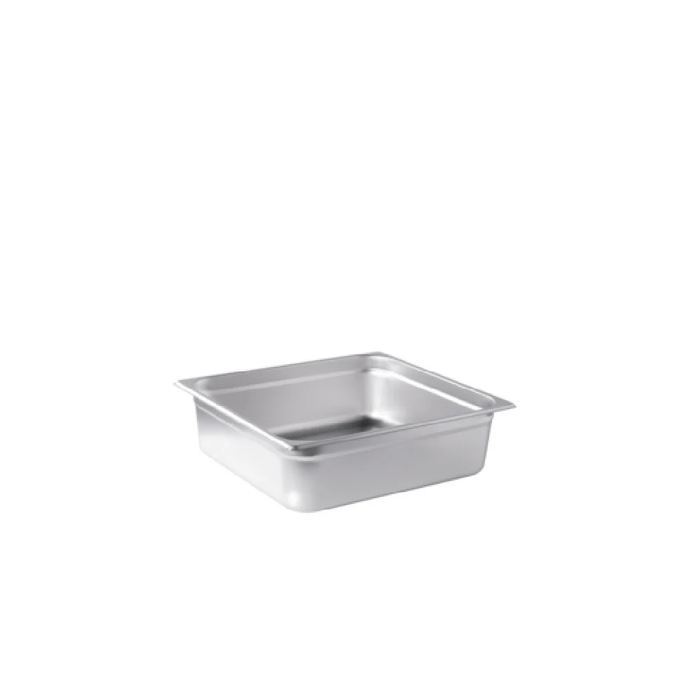 CAC China STP2T-24-4 2/3 Size 24 Gauge Steam Pan with Anti-Jam Design CAC China STP2T-24-4 2/3 Size 24 Gauge Steam Pan with Anti-Jam Design
