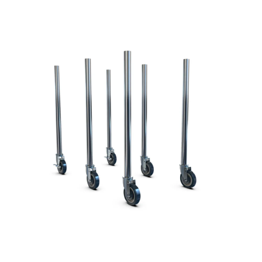 NBR Equipment LC-G6 5 Inch Diameter Swivel Caster Set of 6 with Brakes
