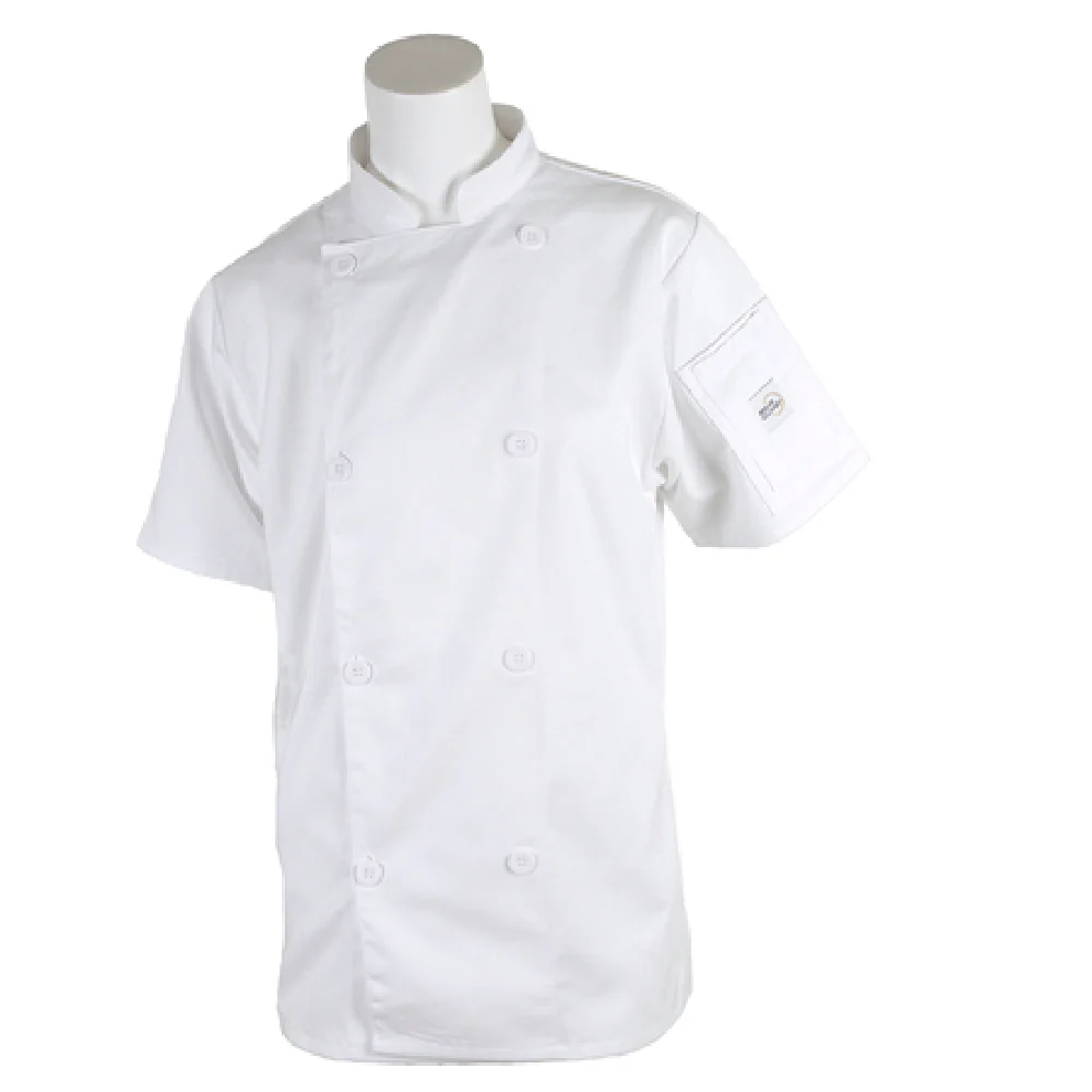 Mercer Culinary M61032WH1X Women's Chef Jacket Short Sleeve Utility Pocket White Mercer Culinary M61032WH1X Women's Chef Jacket Short Sleeve Utility Pocket White