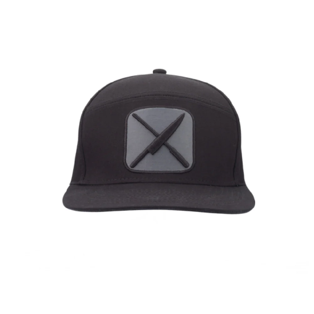 Mercer Culinary M60139BK Chef's Hat Black Mercer Logo Cotton 5 Panel