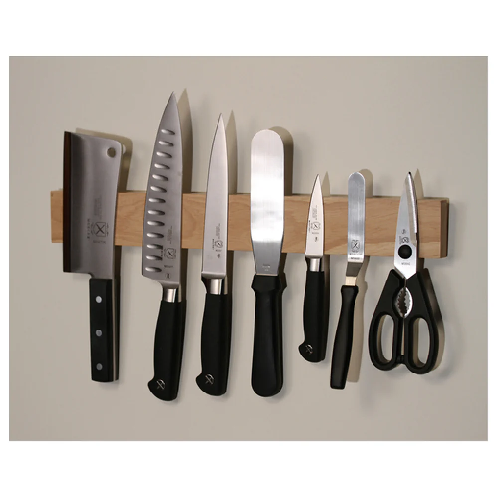 Mercer Culinary M30731RW 18 Inch Magnetic Bar Rubberwood with Recessed Magnets Mercer Culinary M30731RW 18 Inch Magnetic Bar Rubberwood with Recessed Magnets