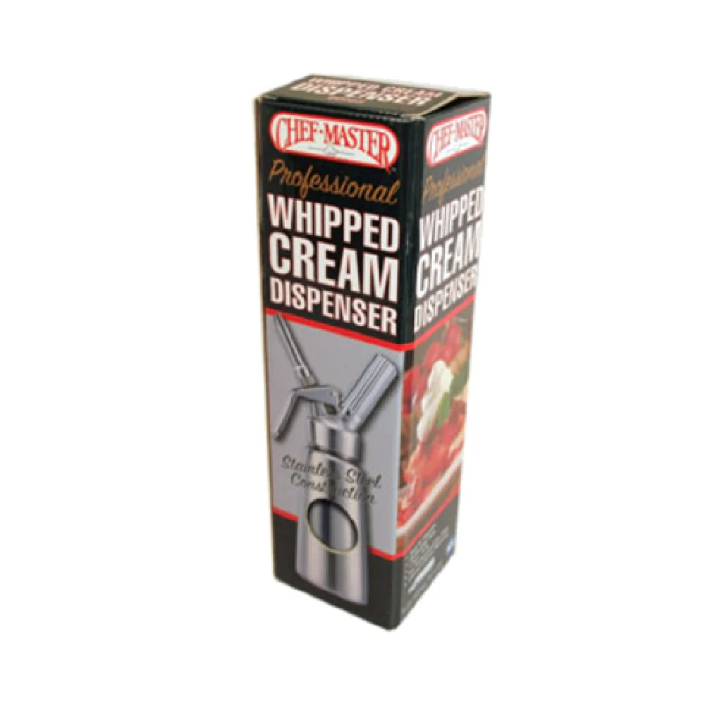 Chef Master 90078 1 Pint Whipped Cream Dispenser Manual Stainless Steel Dishwasher Safe Chef Master 90078 1 Pint Whipped Cream Dispenser Manual Stainless Steel Dishwasher Safe