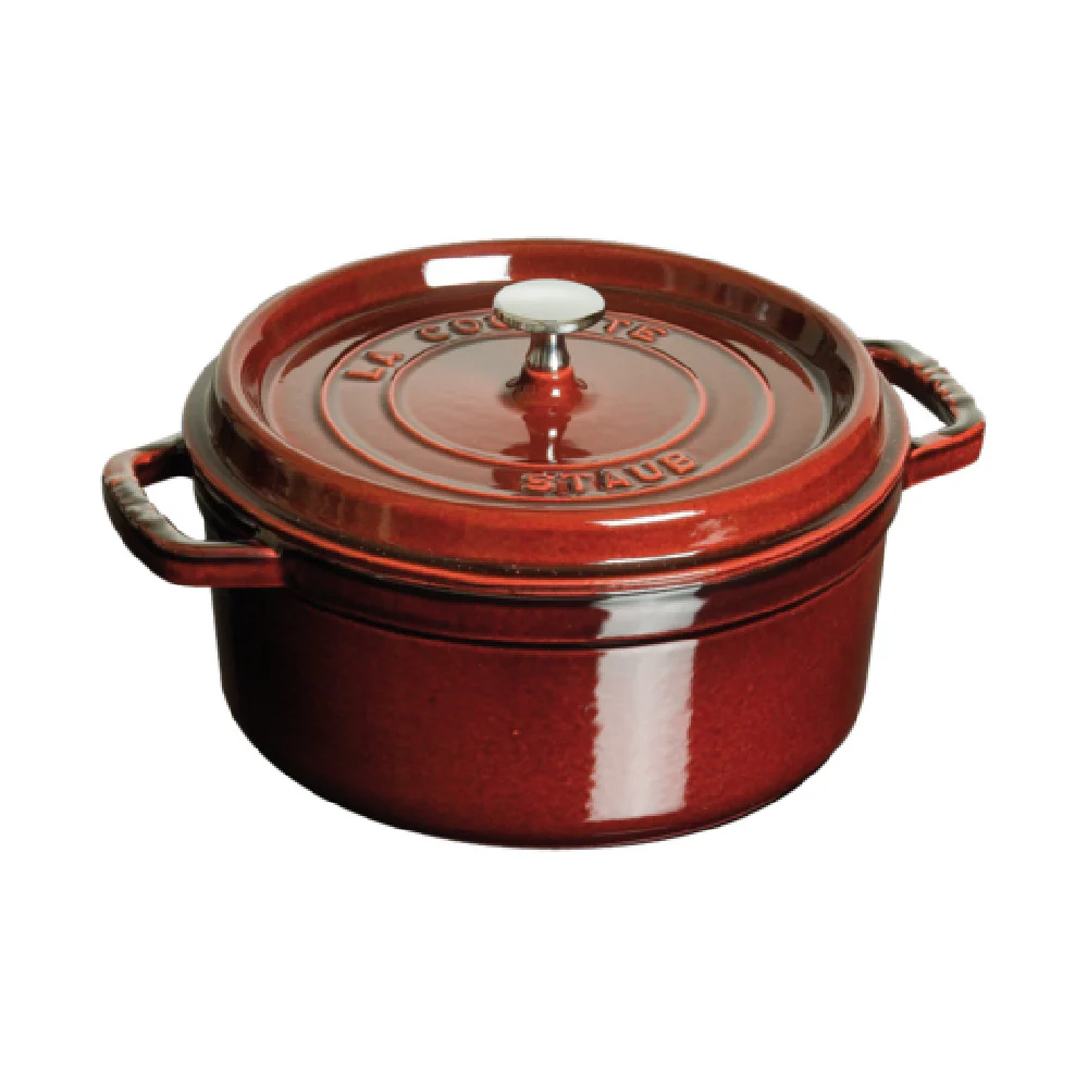 Zwilling 1103487 13.25 Qt Round Cast Iron Dutch Oven with Cover Red