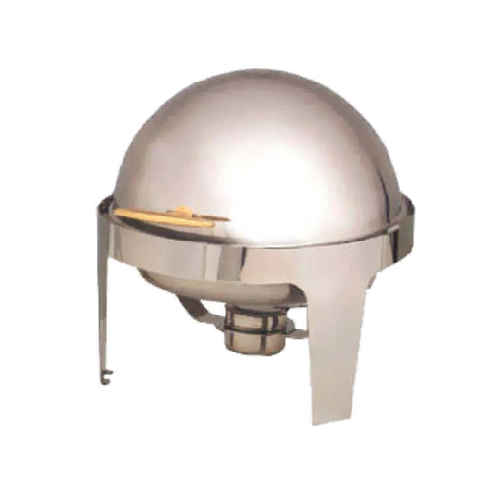 American Metalcraft GOLDAGRD18 7 Quart Round Roll Top Chafer Stainless Steel with Gold Handle American Metalcraft GOLDAGRD18 7 Quart Round Roll Top Chafer Stainless Steel with Gold Handle