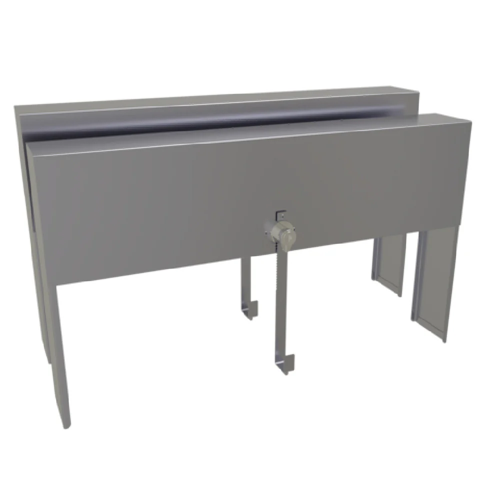 Glastender DSRC-20 20 Inch Speed Rail Locking Cover Double Stainless Steel with ETL Sanitation