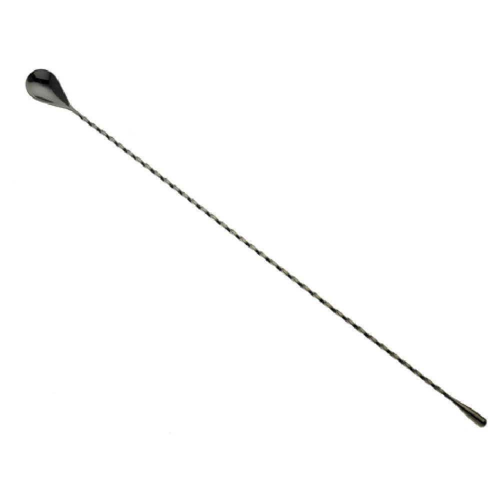 Mercer Culinary M37014BK 19-5/8 Inch Bar Spoon Teardrop End Gunmetal Black Stainless Steel Mercer Culinary M37014BK 19-5/8 Inch Bar Spoon Teardrop End Gunmetal Black Stainless Steel