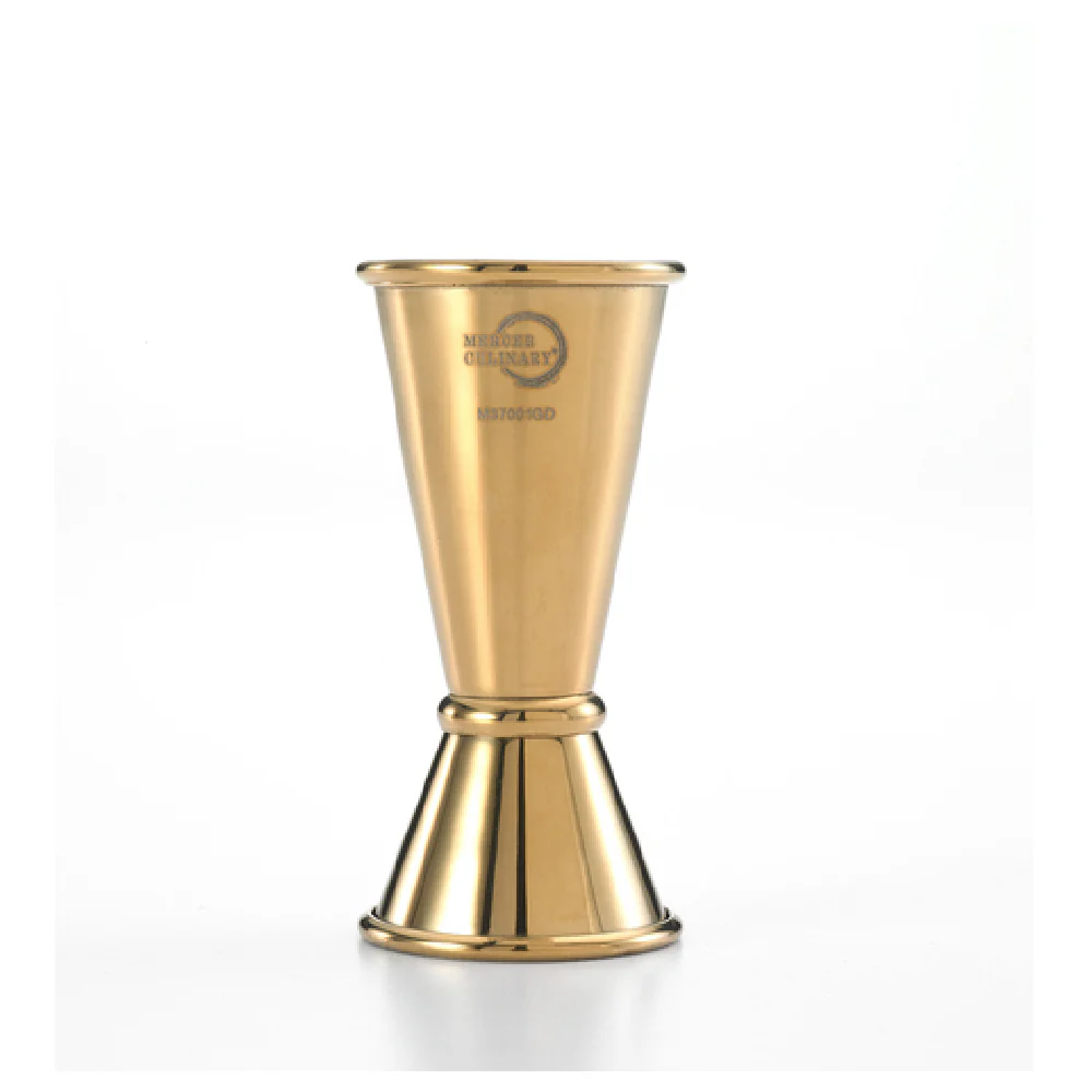 Mercer Culinary M37001GD 20 to 40 ml Jigger with Internal Marking Lines Gold-Plated Stainless Steel