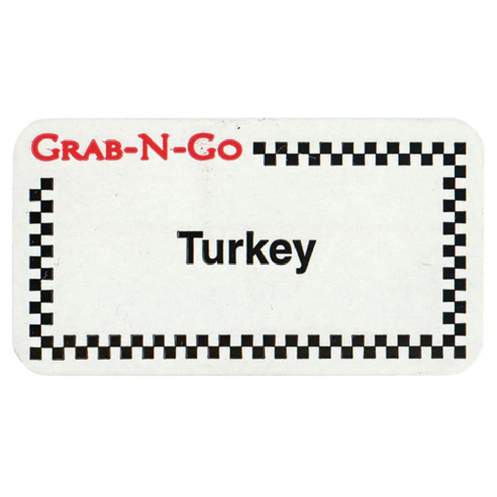 Hubert 23849 Grab-N-Go Food Label 