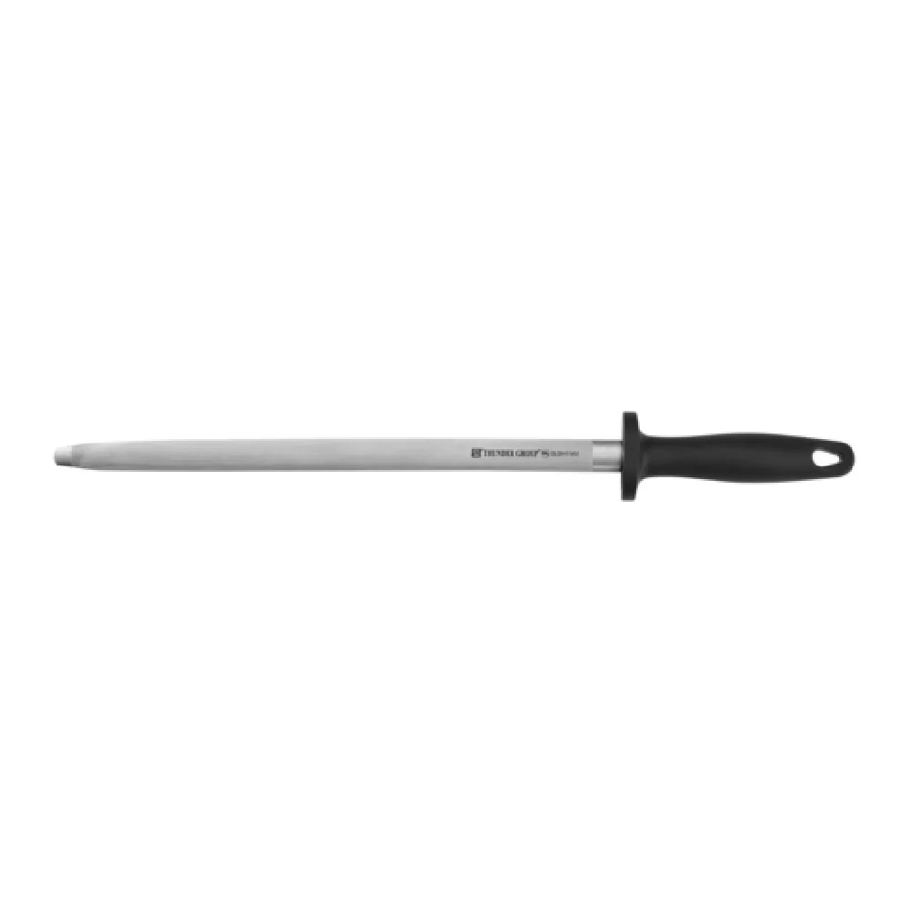 Thunder Group SLSH114V 14 Inch Oval Premium Sharpening Steel HRC 63 Carbon Steel