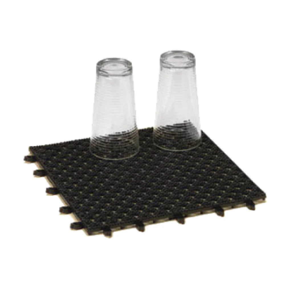 American Metalcraft BT12X12 12 Inch Bar Tile Textured Molded Vinyl Black