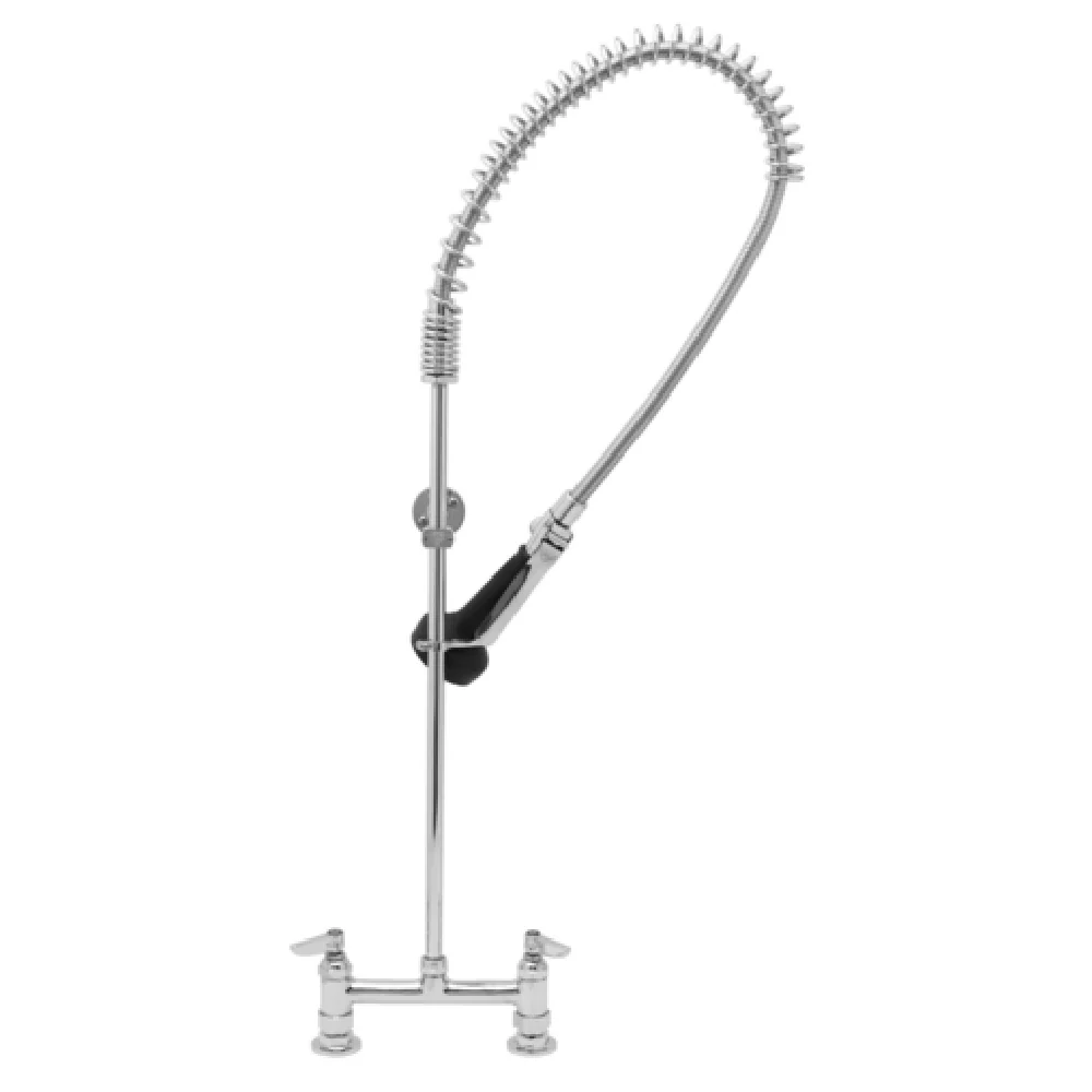T&S Brass B-0123-B08 8 Inch Adjustable Center Pre-Rinse Faucet Assembly with Gooseneck