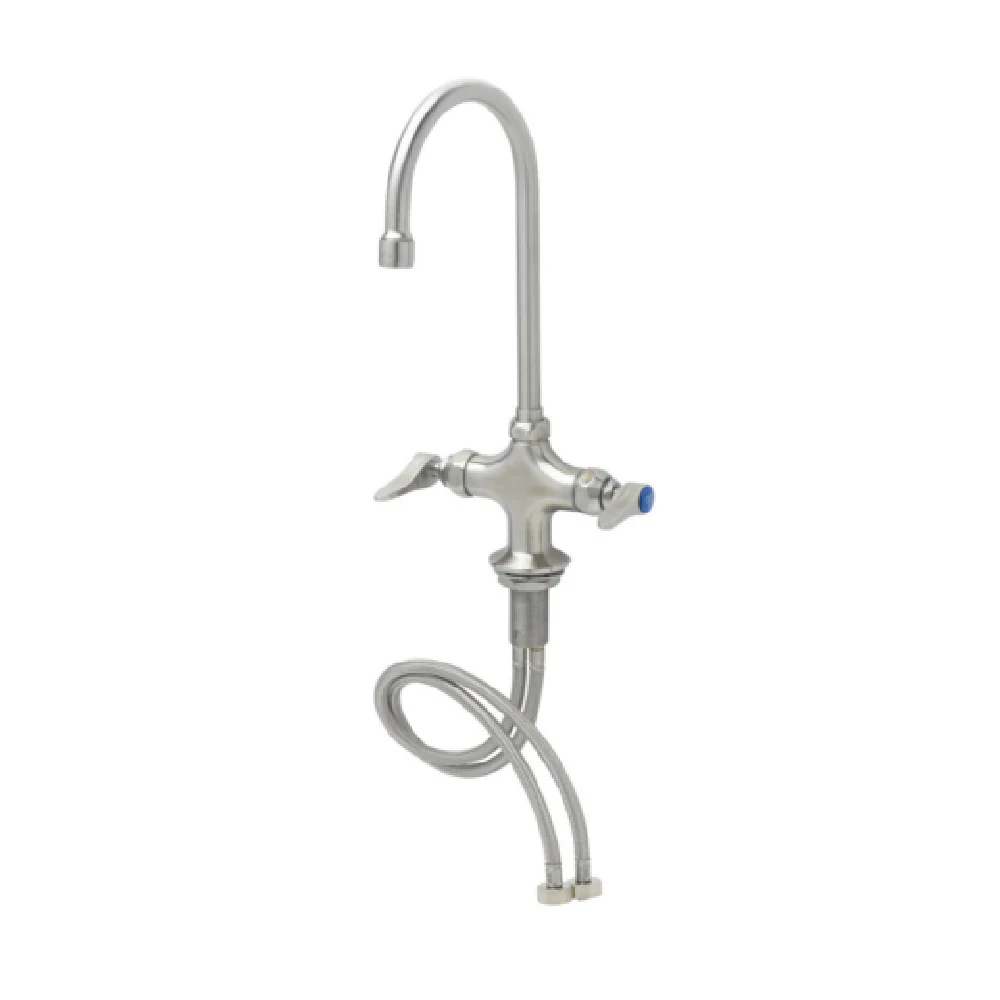 T&S Brass S-0300 5 3/4 Inch Mixing Faucet with Stainless Steel Lever Handles T&S Brass S-0300 5 3/4 Inch Mixing Faucet with Stainless Steel Lever Handles