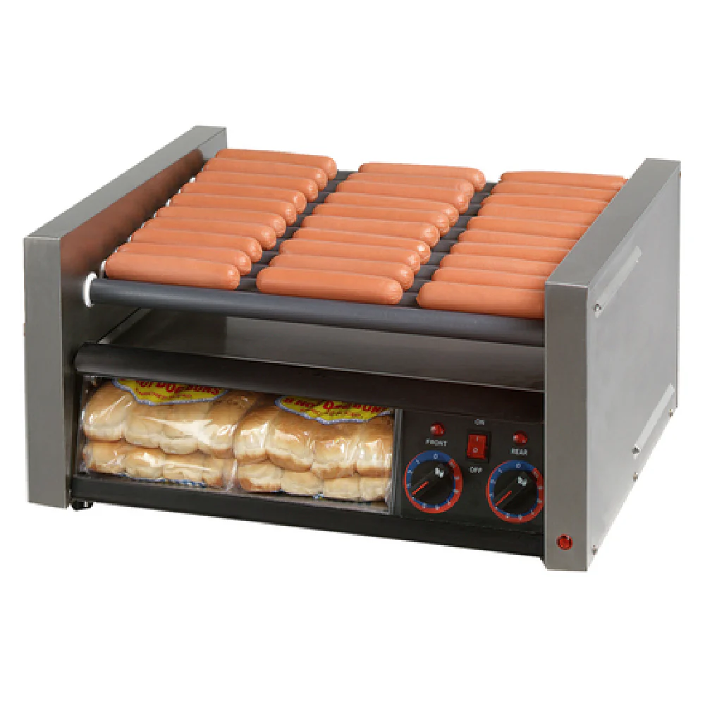 Star 30SCBBC_230/50/1 24 Inch Roller Hot Dog Grill with Clear Bun Door Star 30SCBBC_230/50/1 24 Inch Roller Hot Dog Grill with Clear Bun Door