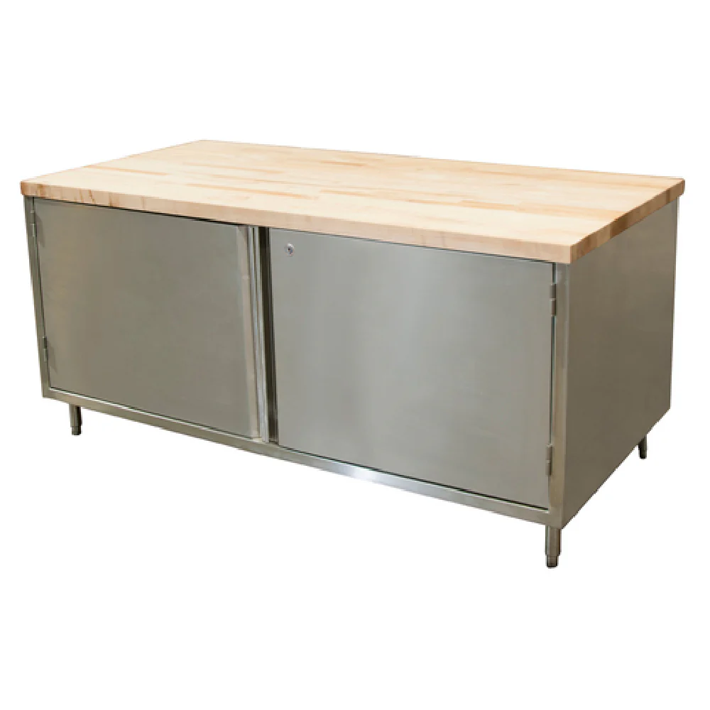 BK Resources CMT-3672HL 72 Inch Cabinet Base with Hinged Doors and Lock