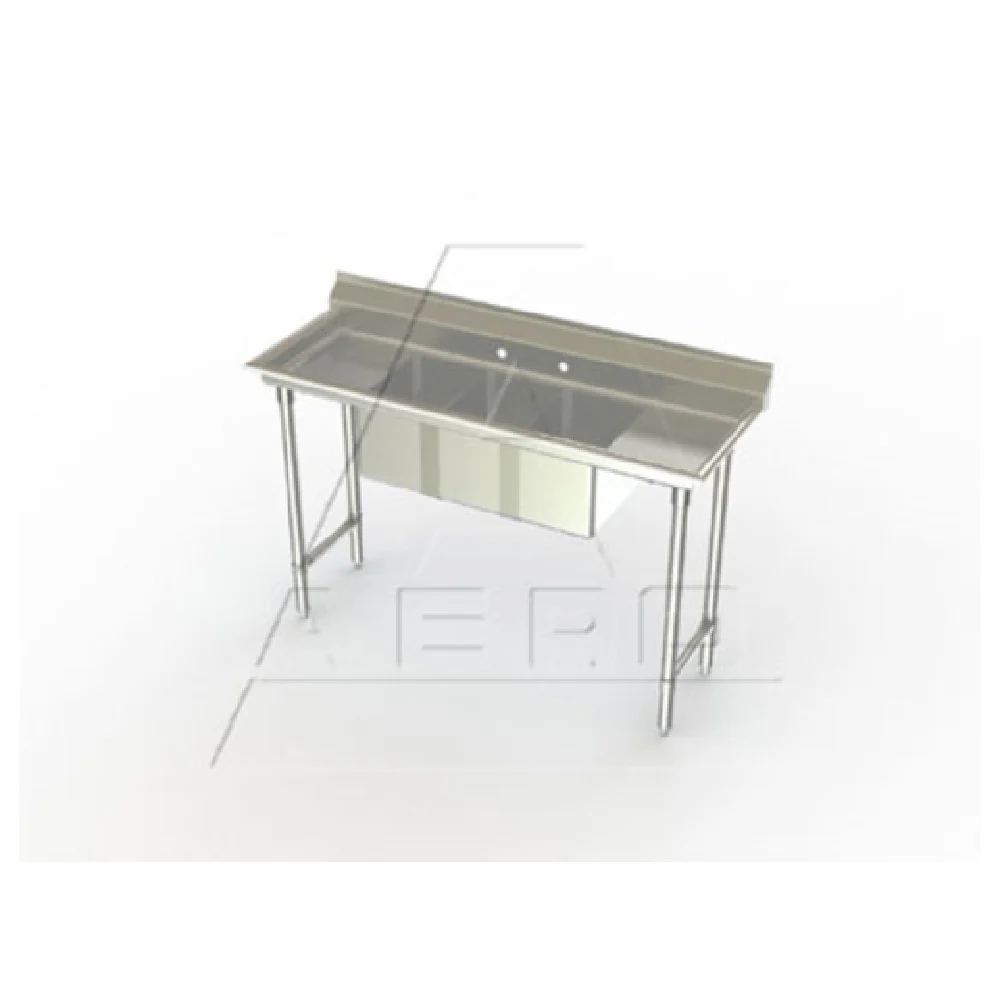 AERO Manufacturing 3CS3-1614-11.5LR 68 Inch Three Compartment Sink Stainless Steel with Drainboards AERO Manufacturing 3CS3-1614-11.5LR 68 Inch Three Compartment Sink Stainless Steel with Drainboards