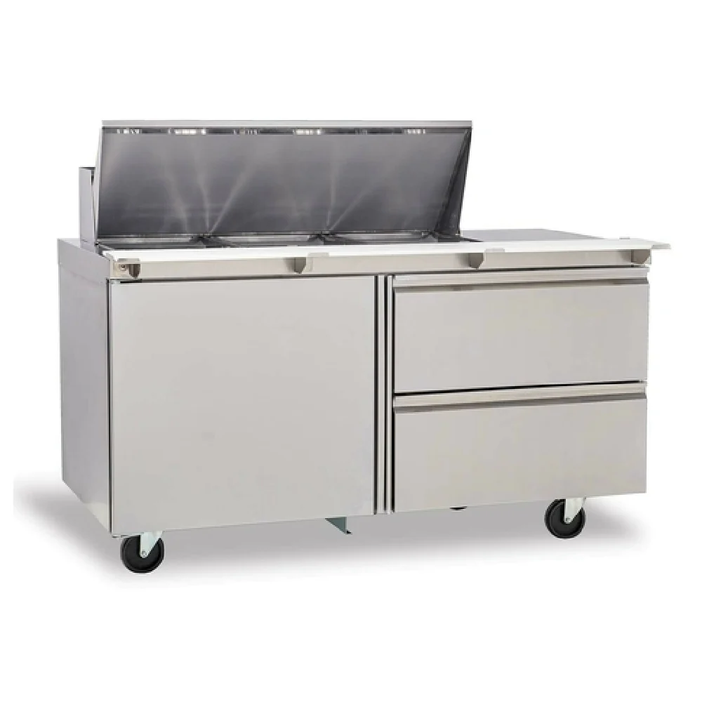 Delfield 4460NP-18M_220/60/1 60 Inch Mega Top Sandwich Salad Refrigerator 20.20 cu