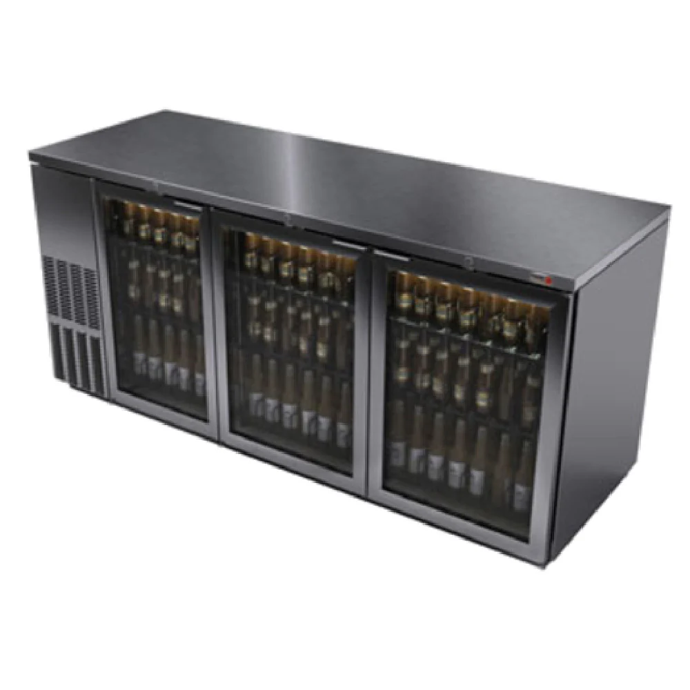 Fagor Refrigeration FBB-79GS-N 80 Inch Stainless Steel Refrigerated Back Bar Cooler with 3 Doors Fagor Refrigeration FBB-79GS-N 80 Inch Stainless Steel Refrigerated Back Bar Cooler with 3 Doors