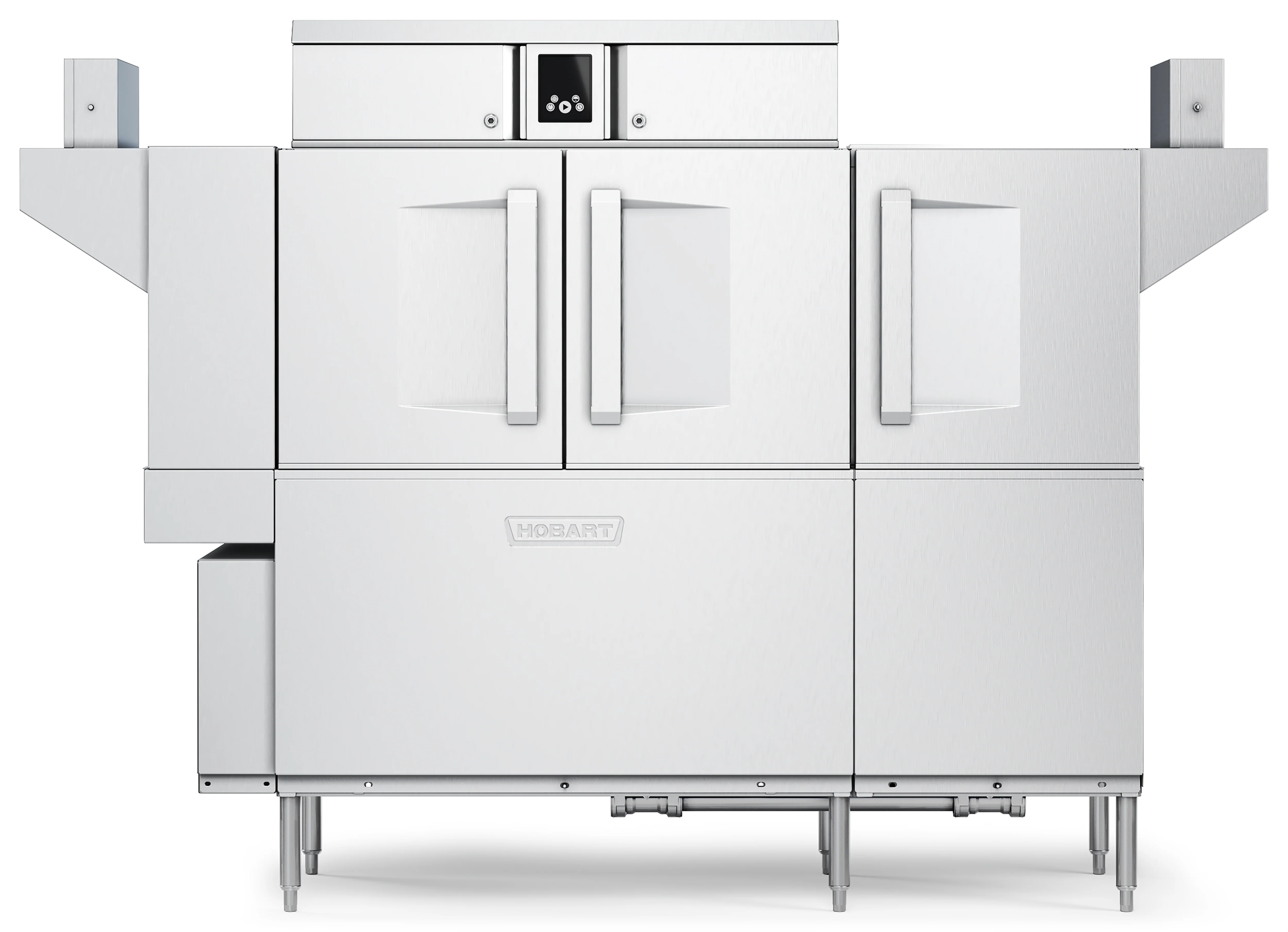 Hobart CL76-DWR+BUILDUP 44 Inch Conveyor Dishwasher Single Tank with Power Scrapper Hobart CL76-DWR+BUILDUP 44 Inch Conveyor Dishwasher Single Tank with Power Scrapper