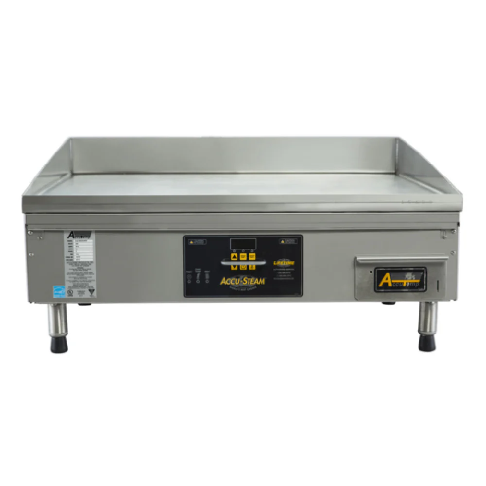 AccuTemp EGF2403A2450-T1 24 Inch Electric Griddle with Digital Thermostat All Stainless Steel AccuTemp EGF2403A2450-T1 24 Inch Electric Griddle with Digital Thermostat All Stainless Steel