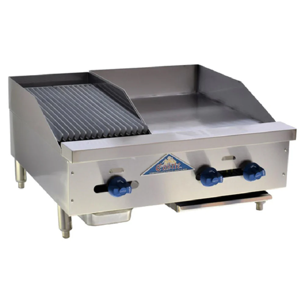 Comstock-Castle 3230-18-1RB 30 Inch Char-Broiler/Griddle Gas Stainless Steel 76000 BTU