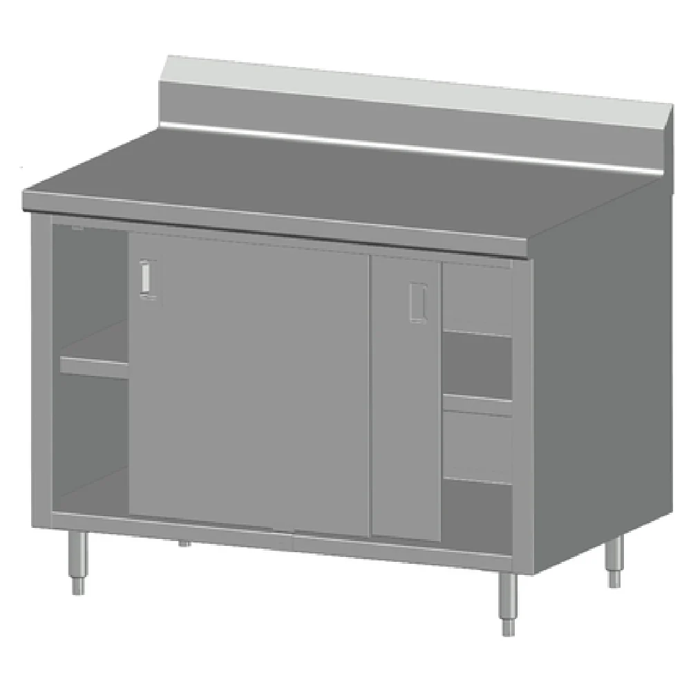 SPG International 5CBT-24BD Universal Stainless Work Table Cabinet Base With Sliding Doors 60
