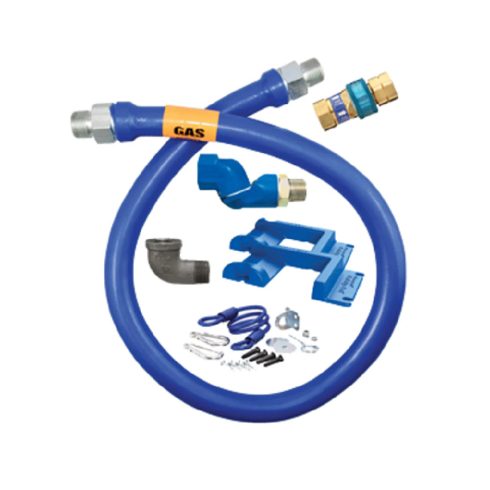 Dormont 16100BPQSR48PS 1 Inch Diameter Gas Connector Hose 48 Inch Length with SnapFast and Swivel MAX