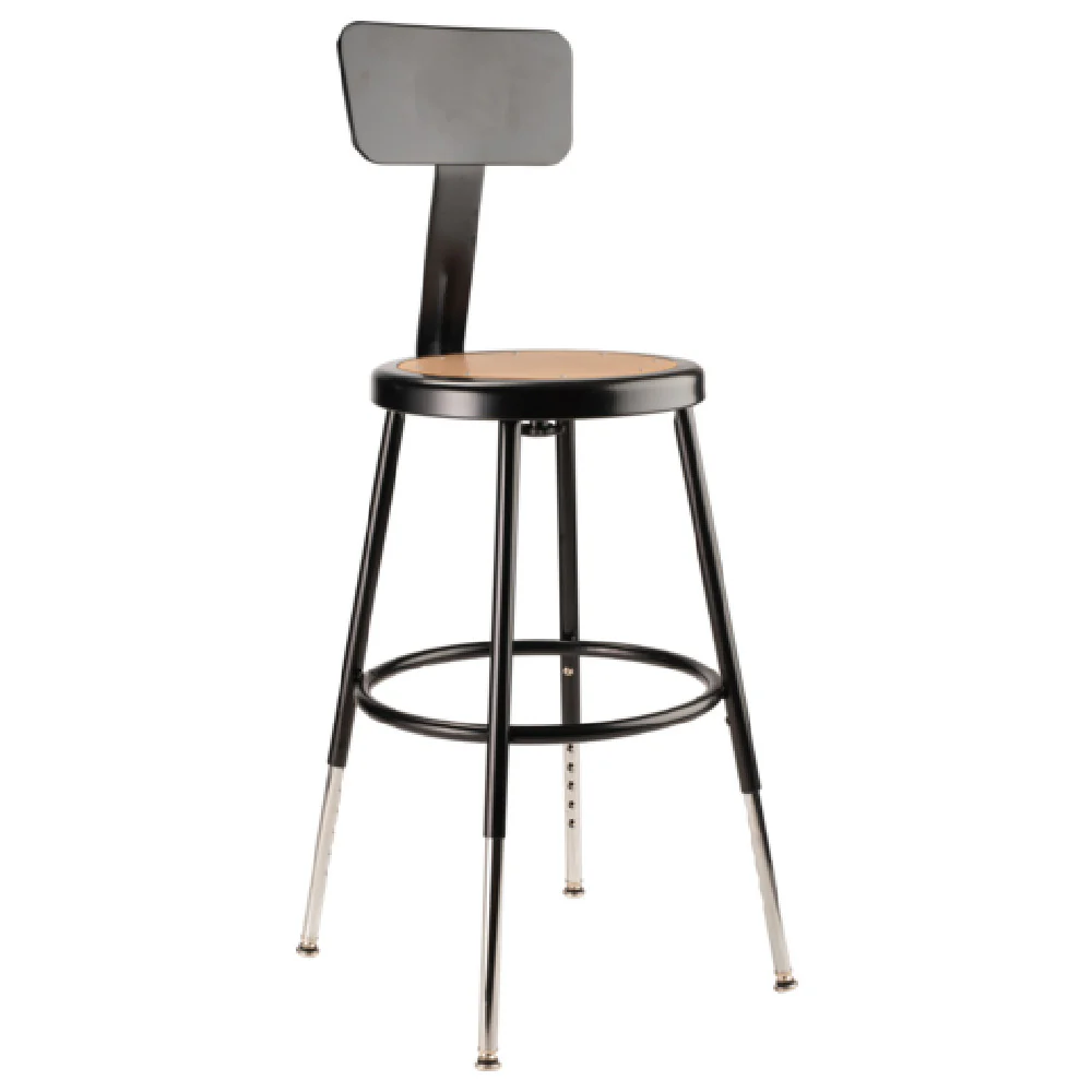 National Public Seating 6218HB-10 14 Inch Heavy Duty Steel Stool with Backrest National Public Seating 6218HB-10 14 Inch Heavy Duty Steel Stool with Backrest