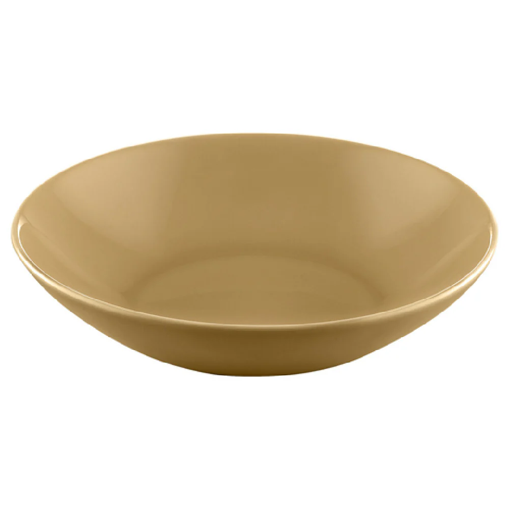 Bauscher Hepp 711318-700667 7.0 Inch Round Deep Coupe Plate Porcelain Sandstone Yellow Bauscher Hepp 711318-700667 7.0 Inch Round Deep Coupe Plate Porcelain Sandstone Yellow