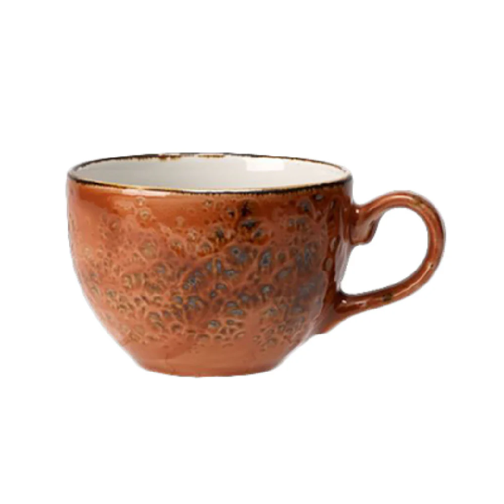 Steelite 11330189 8.0 Oz Low Cup Terracotta Alumina Vitrified China