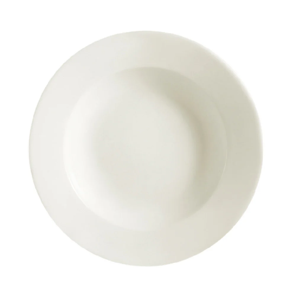 CAC China REC-125 30 Oz Pasta Bowl Round Ceramic with Rolled Edge