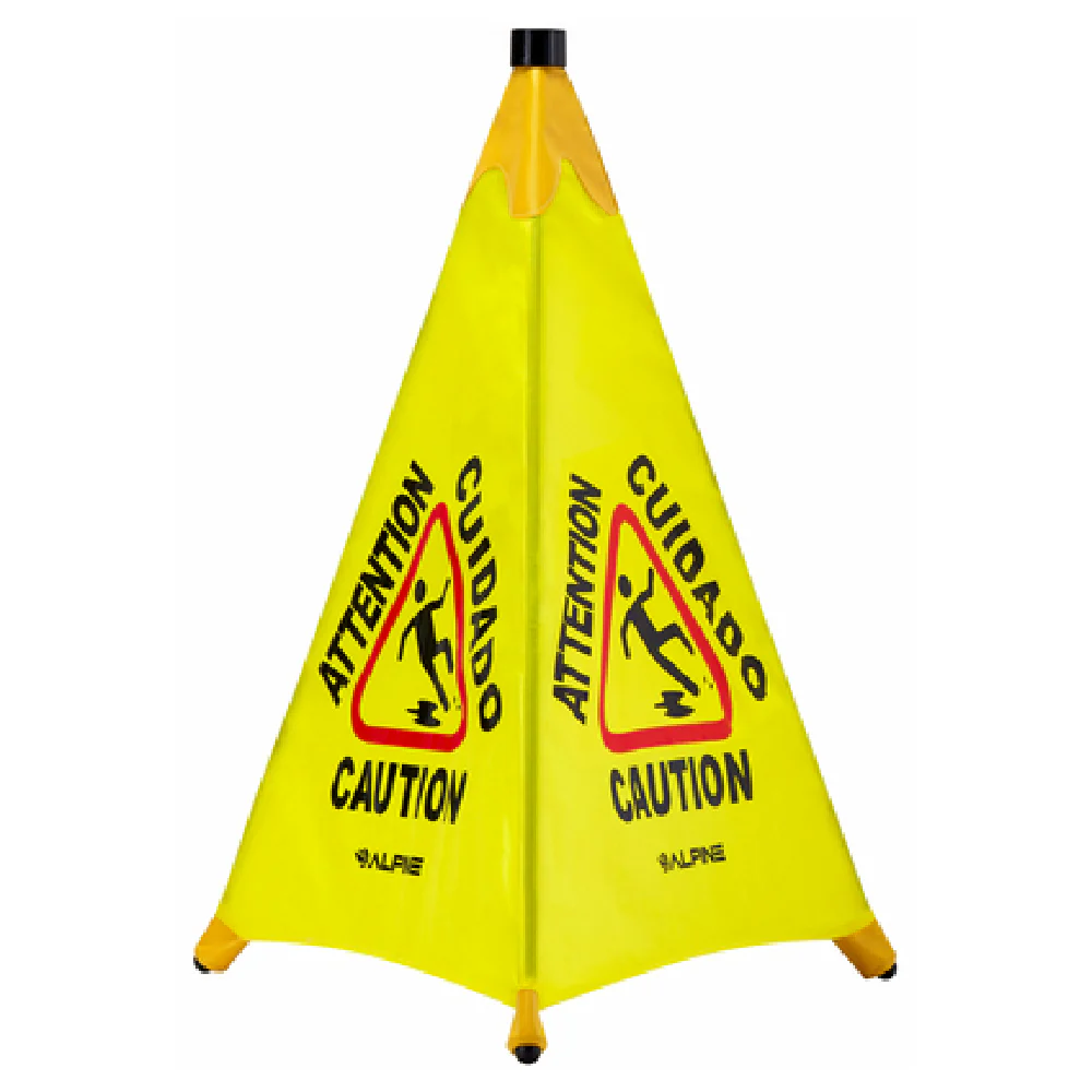 Alpine Industries ALP498-30 2-9/10 Inch Pop-up Wet Floor Sign Caution Waterproof Yellow