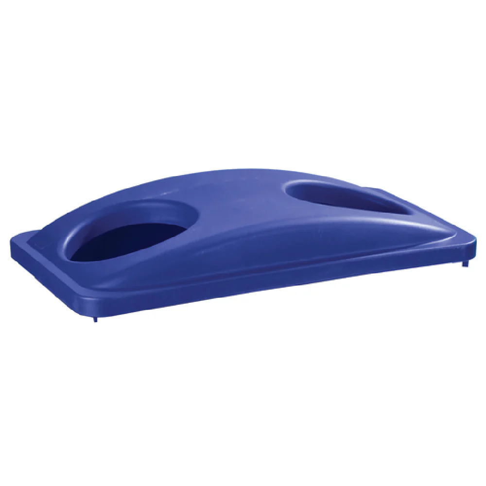 Carlisle 342027REC14 12 Inch Lid for Bottle Can Recycle Trash Receptacle Blue Plastic