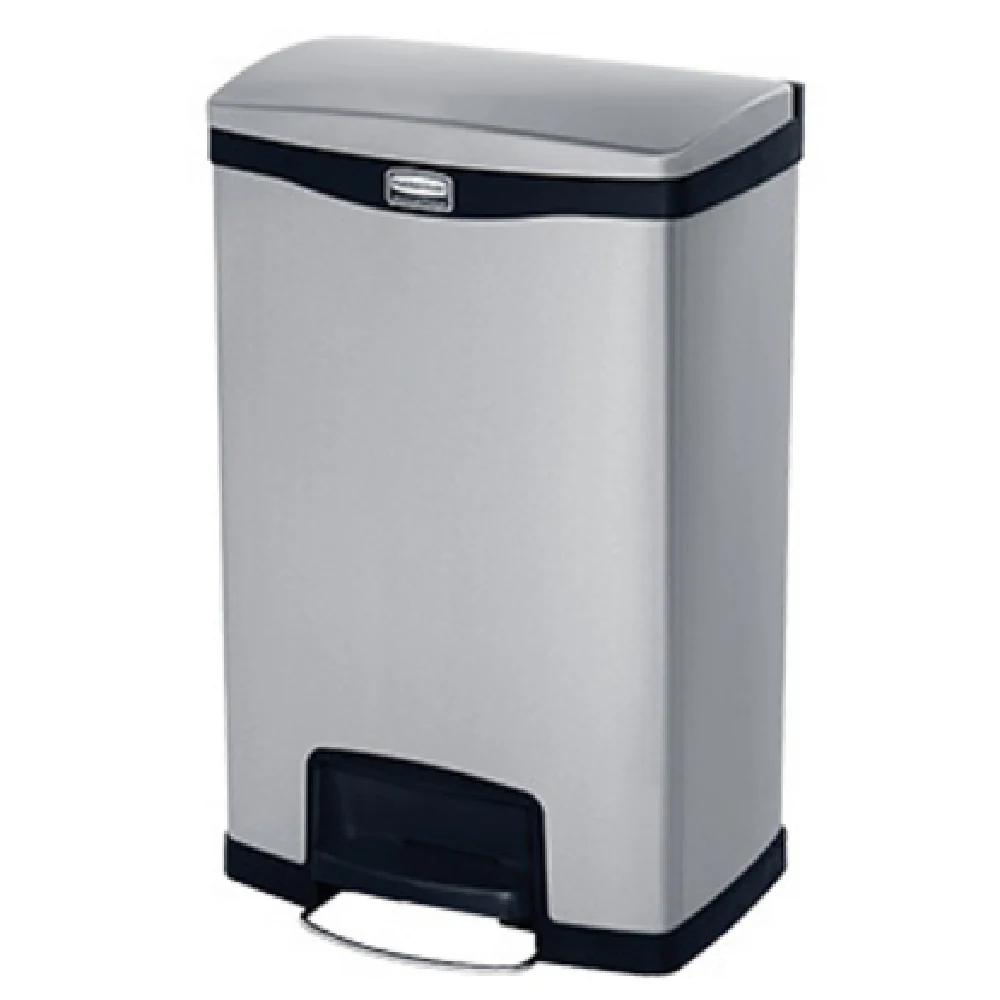 Rubbermaid 1901992 13 Gallon Stainless Steel Utility Container with Hinged Lid Rubbermaid 1901992 13 Gallon Stainless Steel Utility Container with Hinged Lid