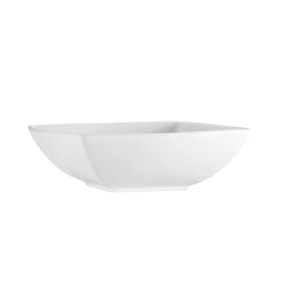 CAC China PNS-B10 64 Oz Square Bowl Super White Porcelain with Dishwasher and Oven Safe CAC China PNS-B10 64 Oz Square Bowl Super White Porcelain with Dishwasher and Oven Safe