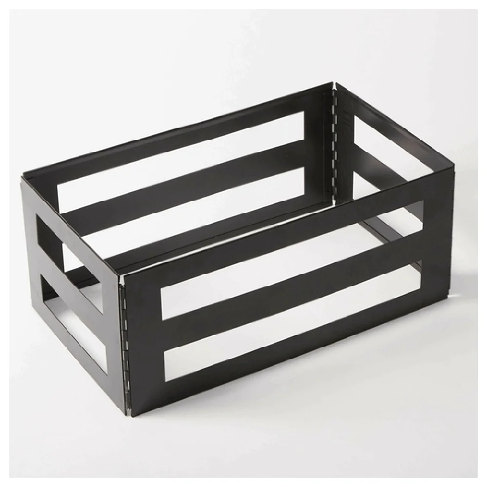 American Metalcraft KBC20 20-3/8 Inch Crate Collapsible Iron Black Powder-Coated Finish