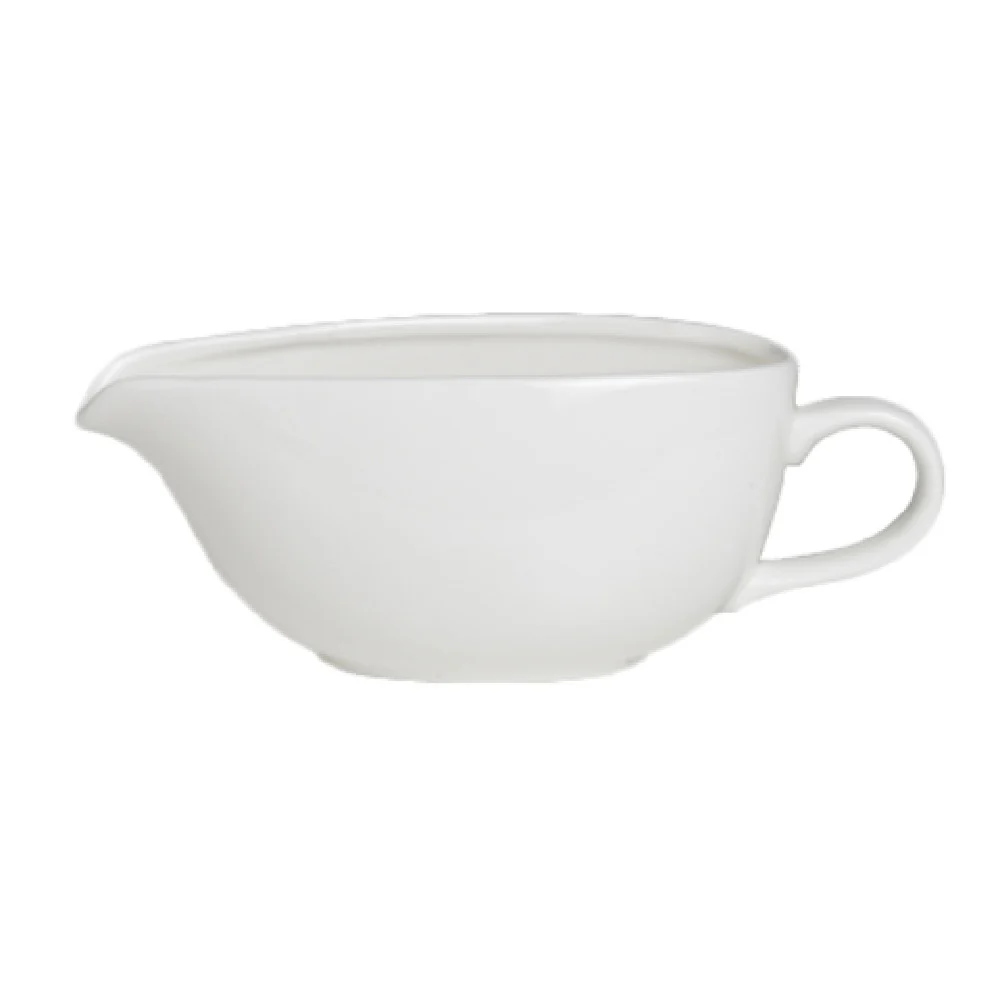 Steelite 6940E6038 12-1/2 Oz Gravy Boat Porcelain White with Dishwasher Safety