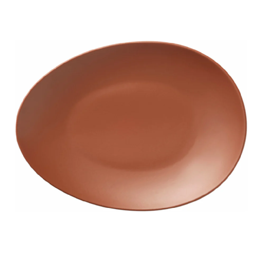 Libbey DRI-7-C 10-7/8 Inch Coupe Plate Organic Oval Fully Vitrified Porcelain Libbey DRI-7-C 10-7/8 Inch Coupe Plate Organic Oval Fully Vitrified Porcelain