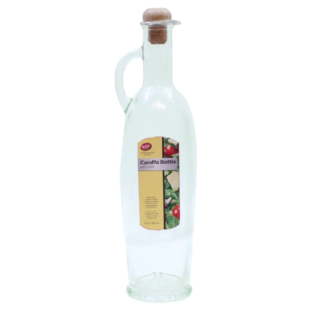 Tablecraft H9216 16 Oz Cork Top Oil and Vinegar Cruet Glass Green Tinted Tablecraft H9216 16 Oz Cork Top Oil and Vinegar Cruet Glass Green Tinted