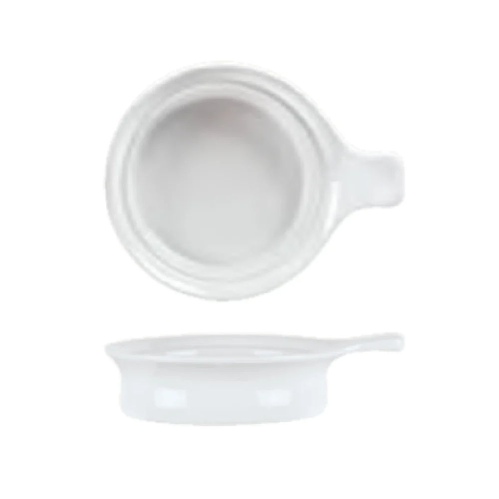 Libbey 911194801 10 Oz. Round Casserole Dish with Handle Porcelain