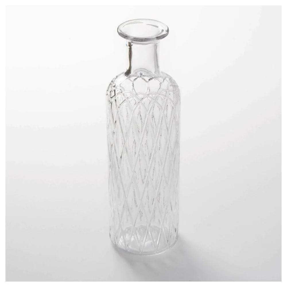 American Metalcraft GCD28 28 Oz Water Bottle Carafe Diamond Etched Tempered Glass