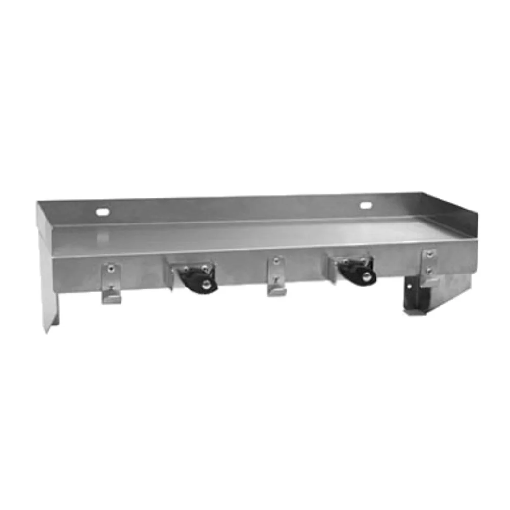 Eagle US0824-16/3 24 Inch Utility Shelf with Mop Hanger Stainless Steel