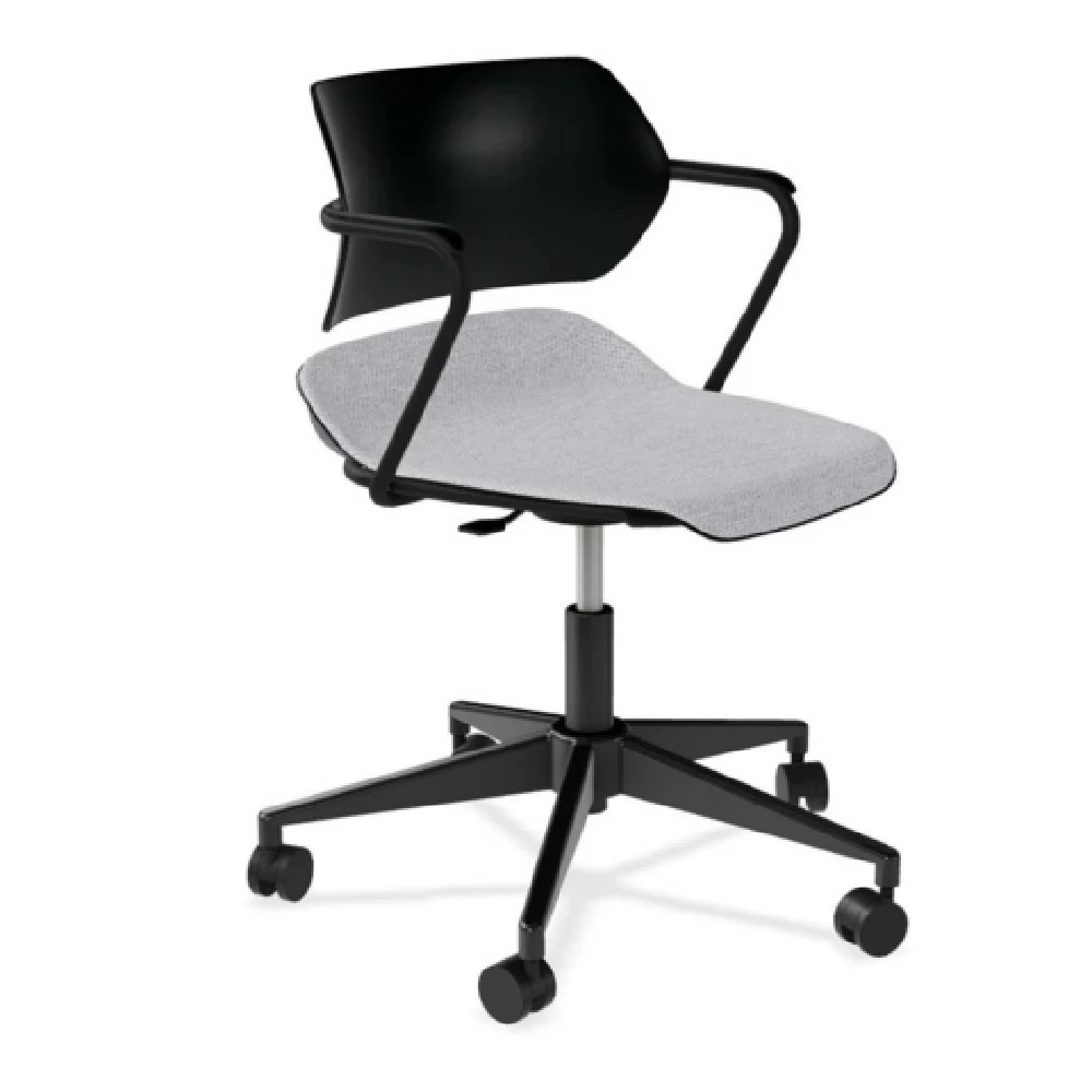 Forbes Industries ABP15A12H## 20 Inch Swivel Chair Upholstered Grade 1 Arms with Caps