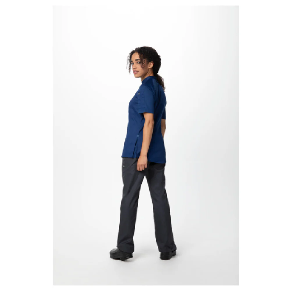 Chef Works CBZ04W-OCB-XS 37 Inch Women's Chef Coat Ocean Blue with Thermometer Pocket Chef Works CBZ04W-OCB-XS 37 Inch Women's Chef Coat Ocean Blue with Thermometer Pocket