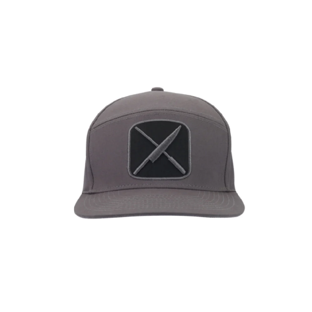 Mercer Culinary M60139GY Chef's Hat Gray 5 Panel Cotton Mercer Logo Patch